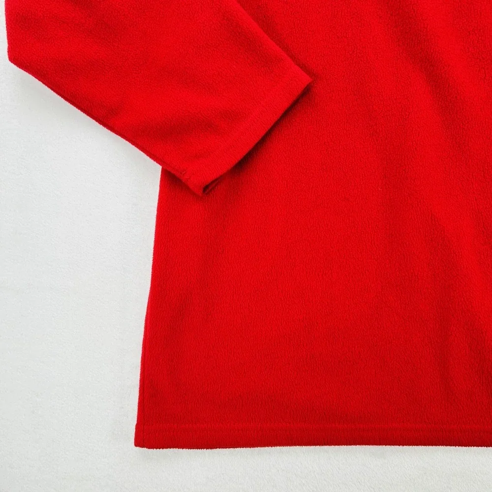 IZOD Pullover Sweater Mens XL Red Fleece Long Sleeve Crewneck Classic Warm Top